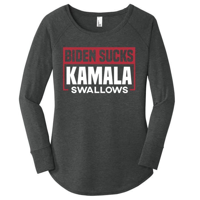 Biden Sucks Kamala Swallows Women's Perfect Tri Tunic Long Sleeve Shirt