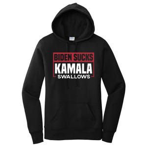 Biden Sucks Kamala Swallows Women's Pullover Hoodie