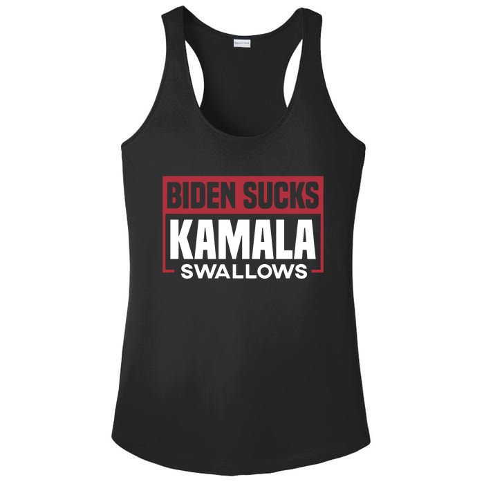 Biden Sucks Kamala Swallows Ladies PosiCharge Competitor Racerback Tank