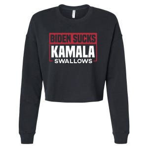 Biden Sucks Kamala Swallows Cropped Pullover Crew