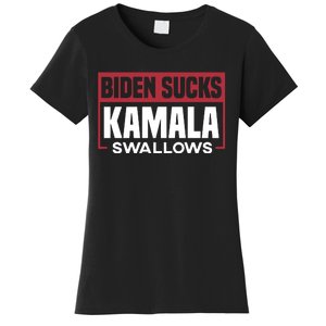 Biden Sucks Kamala Swallows Women's T-Shirt