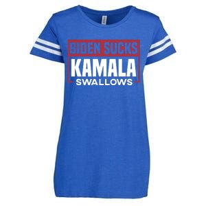 Biden Sucks Kamala Swallows Enza Ladies Jersey Football T-Shirt