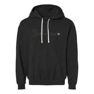 Bahamas Simple Love Bahamian Flag Heart On Bahamas Garment-Dyed Fleece Hoodie