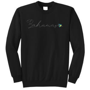 Bahamas Simple Love Bahamian Flag Heart On Bahamas Sweatshirt