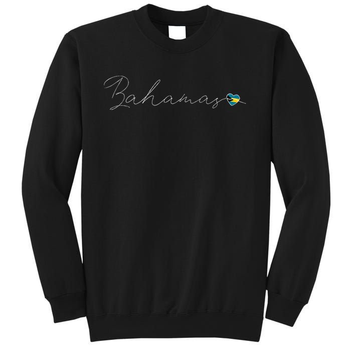 Bahamas Simple Love Bahamian Flag Heart On Bahamas Sweatshirt