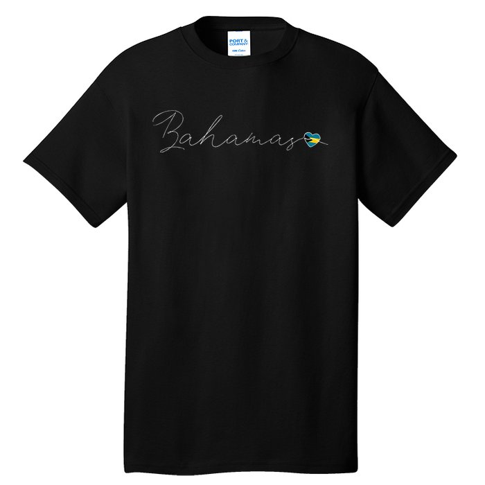 Bahamas Simple Love Bahamian Flag Heart On Bahamas Tall T-Shirt