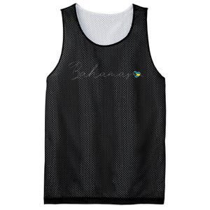 Bahamas Simple Love Bahamian Flag Heart On Bahamas Mesh Reversible Basketball Jersey Tank