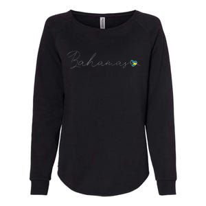 Bahamas Simple Love Bahamian Flag Heart On Bahamas Womens California Wash Sweatshirt