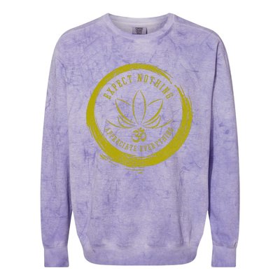 Buddhism Saying Lotus Flower Om Symbol Yoga Gift Colorblast Crewneck Sweatshirt