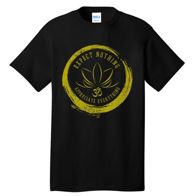 Buddhism Saying Lotus Flower Om Symbol Yoga Gift Tall T-Shirt