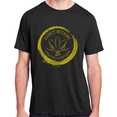 Buddhism Saying Lotus Flower Om Symbol Yoga Gift Adult ChromaSoft Performance T-Shirt