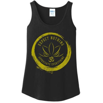 Buddhism Saying Lotus Flower Om Symbol Yoga Gift Ladies Essential Tank