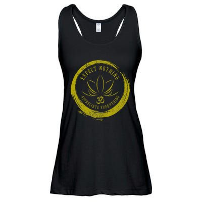 Buddhism Saying Lotus Flower Om Symbol Yoga Gift Ladies Essential Flowy Tank