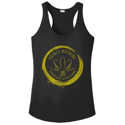 Buddhism Saying Lotus Flower Om Symbol Yoga Gift Ladies PosiCharge Competitor Racerback Tank