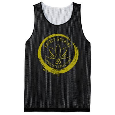 Buddhism Saying Lotus Flower Om Symbol Yoga Gift Mesh Reversible Basketball Jersey Tank