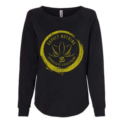 Buddhism Saying Lotus Flower Om Symbol Yoga Gift Womens California Wash Sweatshirt