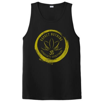 Buddhism Saying Lotus Flower Om Symbol Yoga Gift PosiCharge Competitor Tank