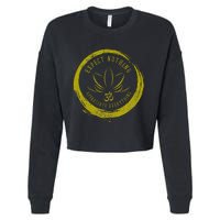 Buddhism Saying Lotus Flower Om Symbol Yoga Gift Cropped Pullover Crew