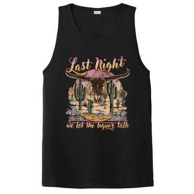 Bull Skull Last Country Music Night We Let The Liquor Talk PosiCharge Competitor Tank