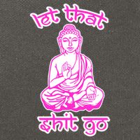 Buddha Says Let That Shit Go Cotton Canvas Backpack