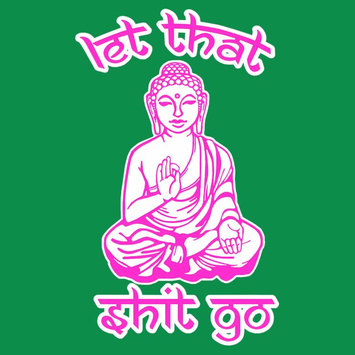Buddha Says Let That Shit Go Women's V-Neck T-Shirt
