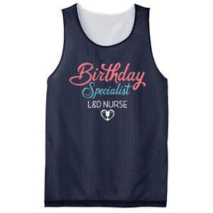 Birthday Specialist L&D Nurse Heart Labor And Delivery Gifts Mesh Reversible Basketball Jersey Tank