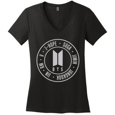 Bts Student Life Gift For Girlfriend Kpop Suga Jhope Women's V-Neck T-Shirt