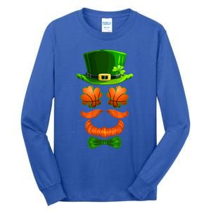 Basketball Shamrock Leprechaun Bmeaningful Giftball Clover St Patricks Day Great Tall Long Sleeve T-Shirt