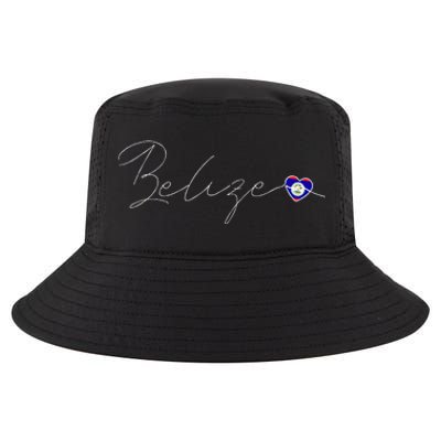 Belize Simple Love Belizean Flag Heart On Belize Cool Comfort Performance Bucket Hat