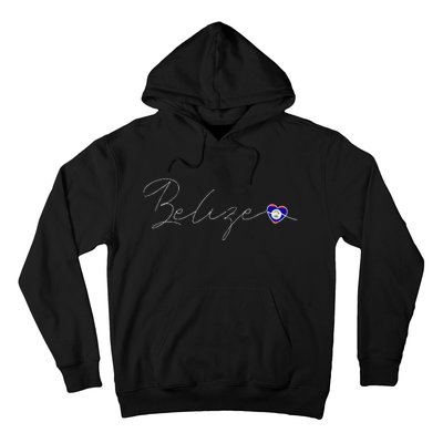 Belize Simple Love Belizean Flag Heart On Belize Hoodie