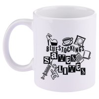 Bluestockings Saves Lives 11oz C Handle Ceramic Mug