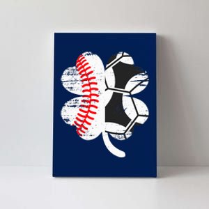 Baseball Soccer Love Clover St Patrick's Day Shamrock Boy Canvas