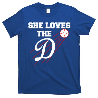 Baseball She Loves The D Los Angeles T-Shirt