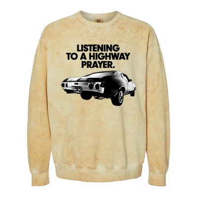 Billy Strings Listening To A Highway Prayers 2024 Colorblast Crewneck Sweatshirt