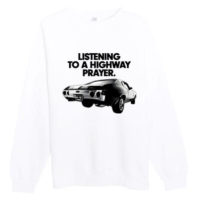 Billy Strings Listening To A Highway Prayers 2024 Premium Crewneck Sweatshirt