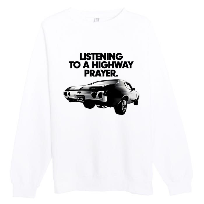 Billy Strings Listening To A Highway Prayers 2024 Premium Crewneck Sweatshirt