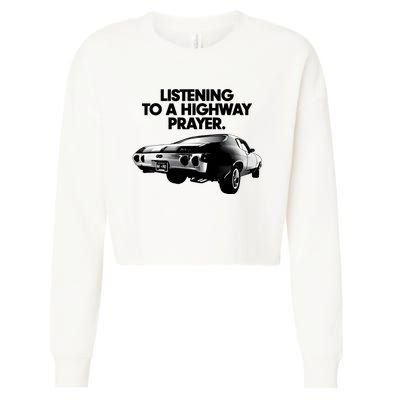 Billy Strings Listening To A Highway Prayers 2024 Cropped Pullover Crew