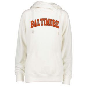 Baltimore Sports Logo Womens Funnel Neck Pullover Hood