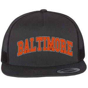 Baltimore Sports Logo Flat Bill Trucker Hat