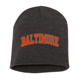 Baltimore Sports Logo Short Acrylic Beanie