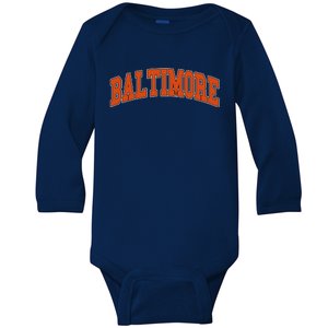 Baltimore Sports Logo Baby Long Sleeve Bodysuit