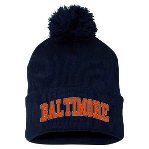 Baltimore Sports Logo Pom Pom 12in Knit Beanie