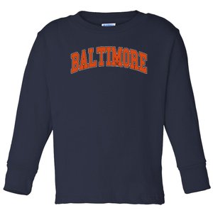 Baltimore Sports Logo Toddler Long Sleeve Shirt