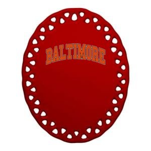 Baltimore Sports Logo Ceramic Oval Ornament