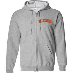 Baltimore Sports Logo Full Zip Hoodie