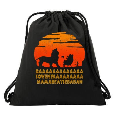 Baaa Sowenyaaa Lion African King Drawstring Bag