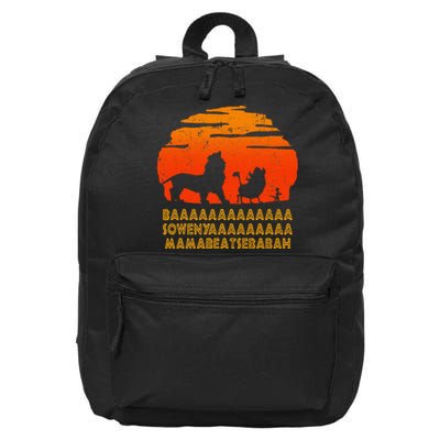 Baaa Sowenyaaa Lion African King 16 in Basic Backpack