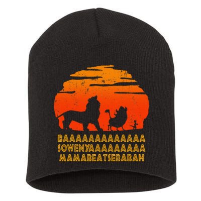 Baaa Sowenyaaa Lion African King Short Acrylic Beanie