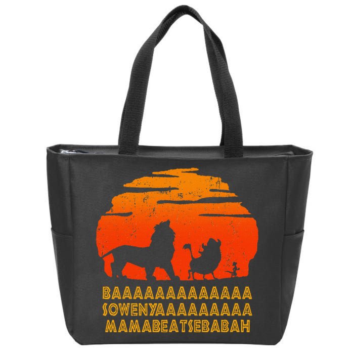 Baaa Sowenyaaa Lion African King Zip Tote Bag