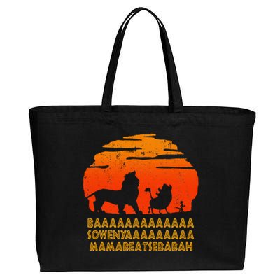 Baaa Sowenyaaa Lion African King Cotton Canvas Jumbo Tote